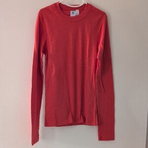 Petit Bateau Red Crew Neck Shirt